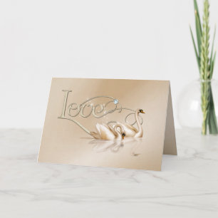 KRW-Liebe-Schwan-kundenspezifische Einladung