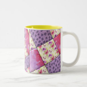 KRW-lila Blumensteppdecke Zweifarbige Tasse