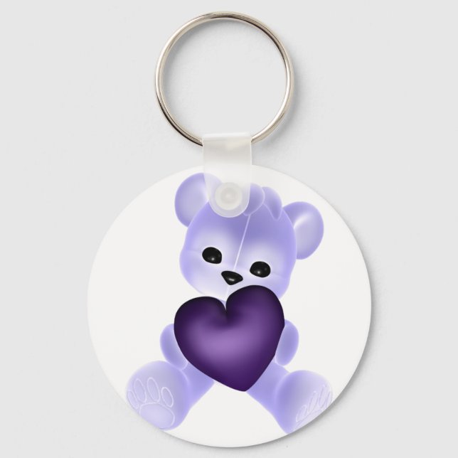 KRW Lila Teddy Schlüsselanhänger (Vorderseite)