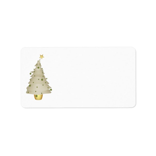 KRW Little Xmas Tree Holiday Blank Address Label Adressaufkleber (Vorne)