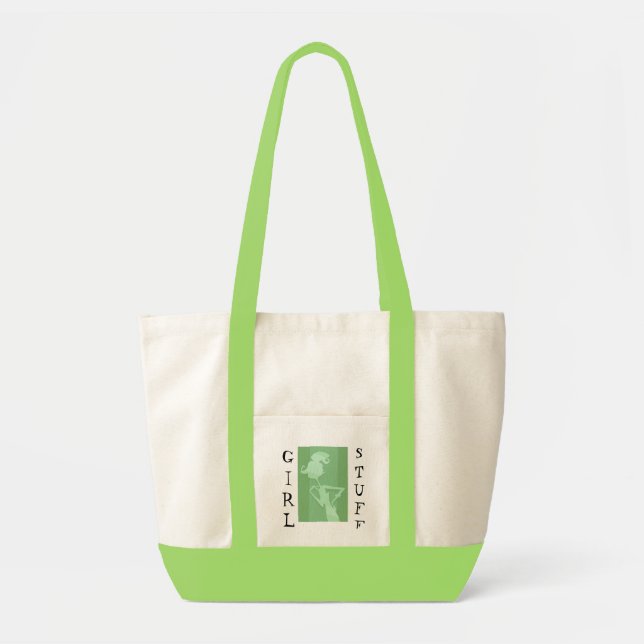 KRW-Mädchen-Material-Grün-Taschen-Tasche Tragetasche (Vorne)