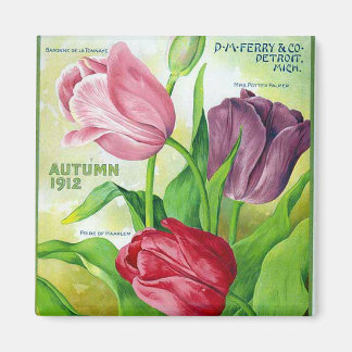KRW Perry Bulbs and Seeds 1912 Vintag Magnet