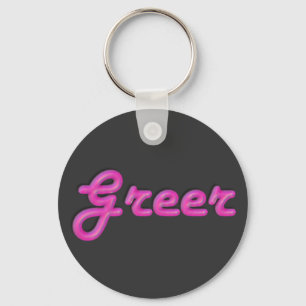 KRW Pink Neon Name Schlüsselanhänger - Greer