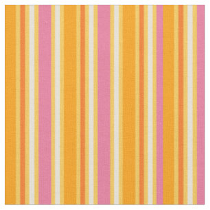 KRW-Pink-und -orangen-Streifen-Gewebe Stoff