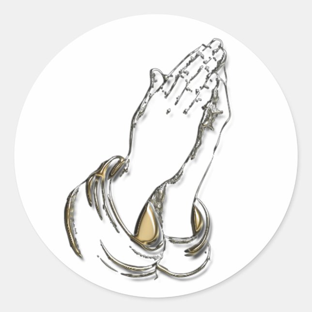KRW Praying Hands 4,5 Zoll Aufkleber (Vorderseite)
