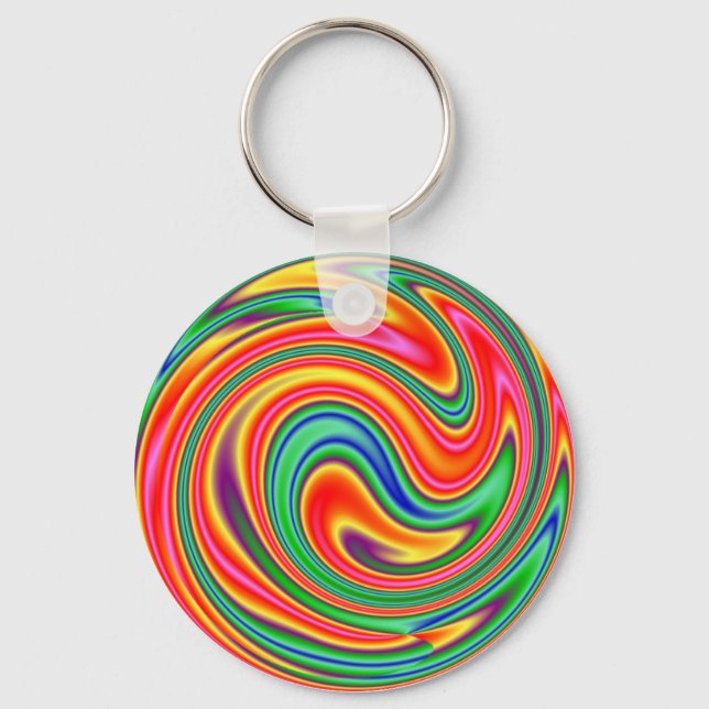 KRW Rainbow Swirl Schlüsselanhänger (Vorderseite)