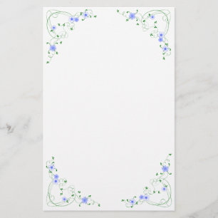 KRW-reizendes blaues Blumenbriefpapier Briefpapier