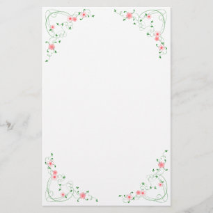 KRW-reizendes rosa Blumenbriefpapier Briefpapier