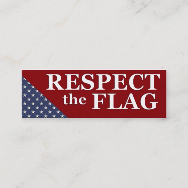 KRW-Respekt die Flagge USA-Stolz-Karte Mini Visitenkarte (Vorderseite)