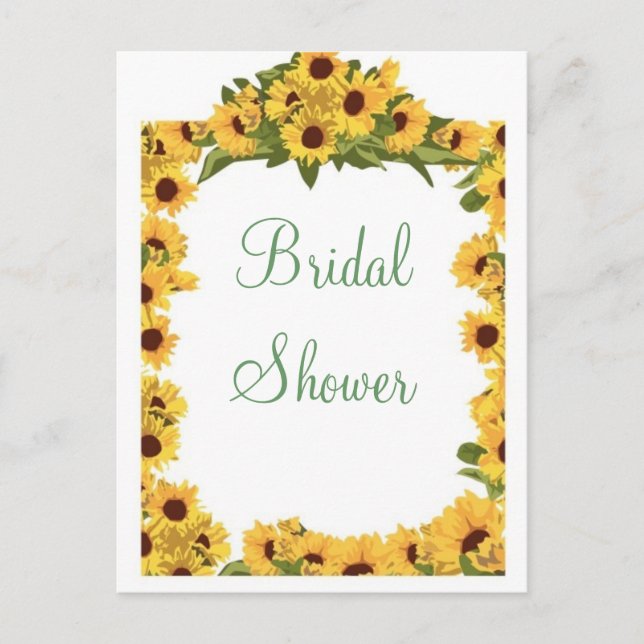 KRW Sonnenblume Custom Bridal Dusche Einladung (Vorderseite)