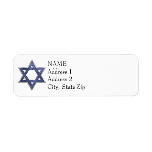 KRW Star von David Custom Return Address Label