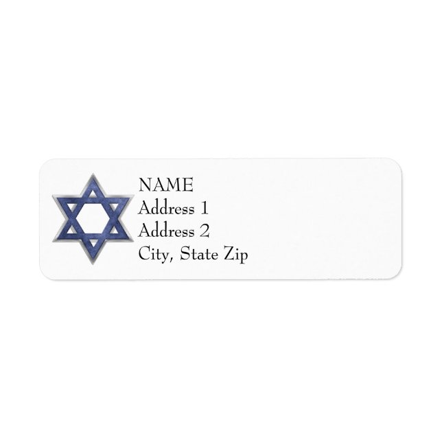 KRW Star von David Custom Return Address Label (Vorne)