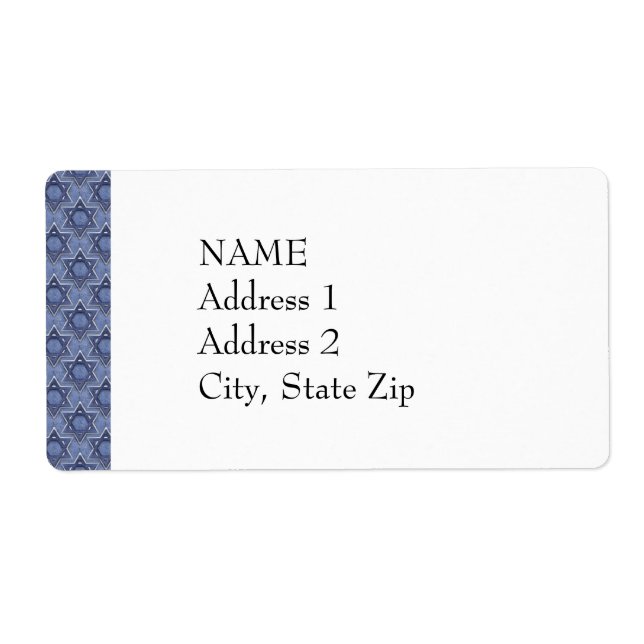 KRW Star von David Custom Shipping Label (Vorne)