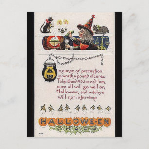 KRW Vintag Halloween-Armpostkarte Postkarte