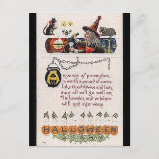 KRW Vintag Halloween-Armpostkarte Postkarte