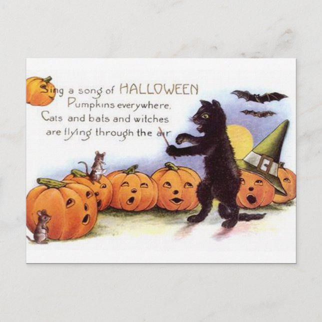 KRW Vintag Halloween Postkarte (Vorderseite)