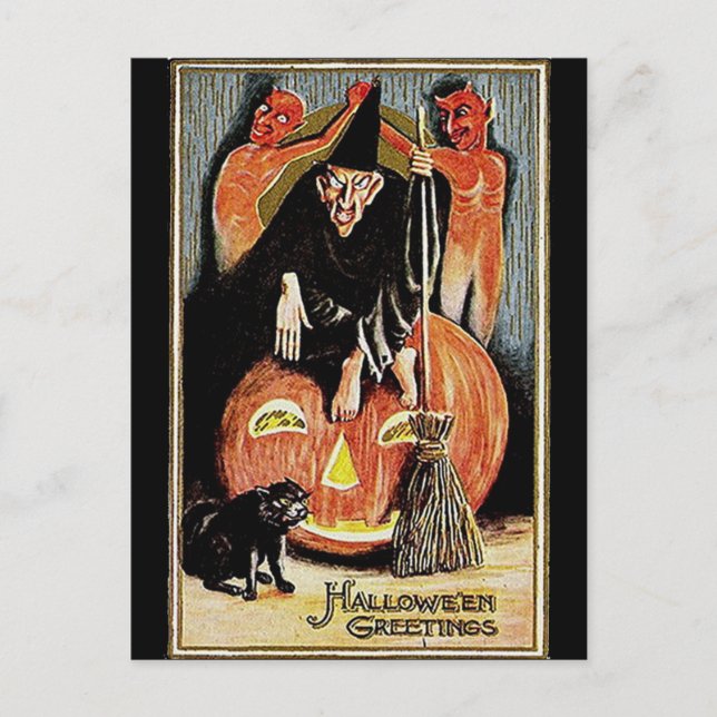 KRW Vintag Halloween Postkarte (Vorderseite)
