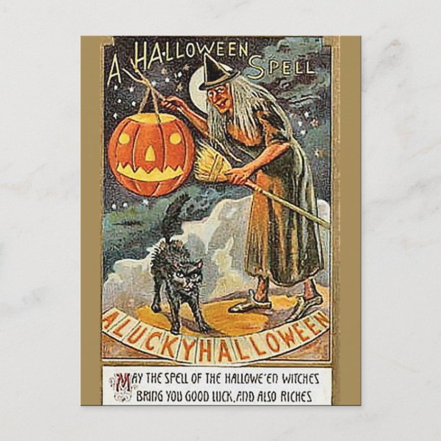 KRW Vintag Halloween Postkarte (Vorderseite)