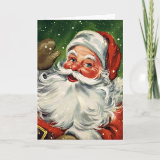 KRW Vintag Santa Claus Weihnachtskarte Feiertagskarte