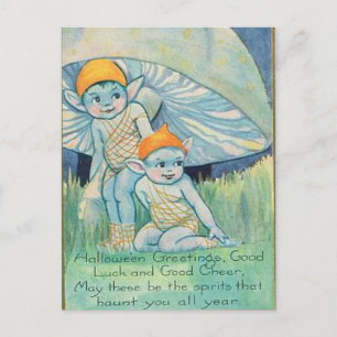KRW Vintage Halloween Bonne chance carte spiritueu