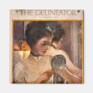 KRW Vintager Delineator-Zeitschrift-Magnet 1910 Magnet
