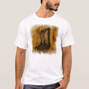 KRW-Western-Abnutzungs-Cowboystiefel T-Shirt