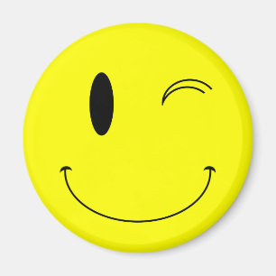 KRW Yellow Winking Face Magnet
