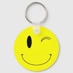 KRW Yellow Winking Face Schlüsselanhänger