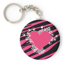 KRW Zebra Herz-Wirbel Rosa und schwarze Namensnenn