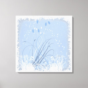 KRWGrunge in Blau eingewickelter Leinwand