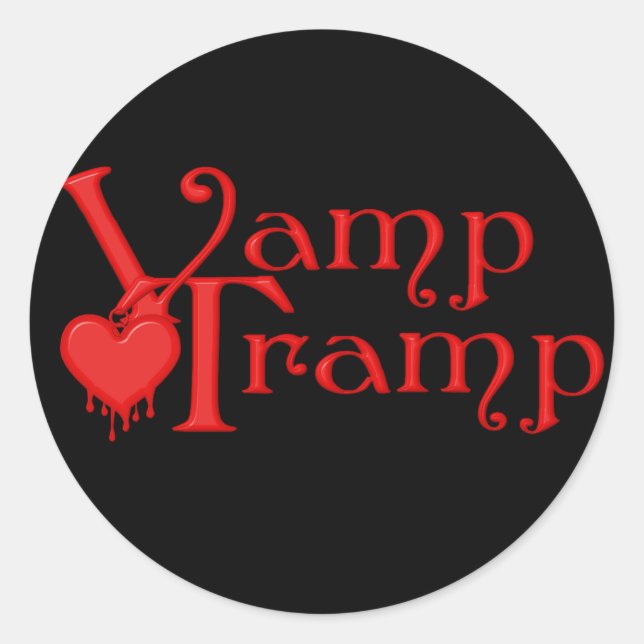 KRWvamp-Vagabund-Blut-Bratenfett-Herz Runder Aufkleber (Vorderseite)
