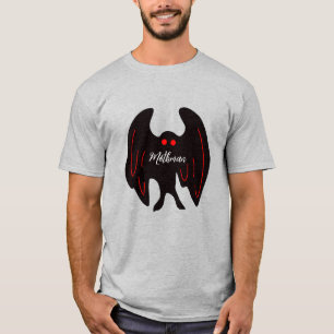 Kryptid Mothman schwarze Flügel, rote Augen T - Sh T-Shirt