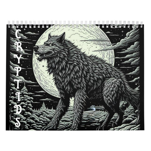 Kryptiden Bigfoot, Chupacabra, Mothman, Yeti Kalender (Titelbild)