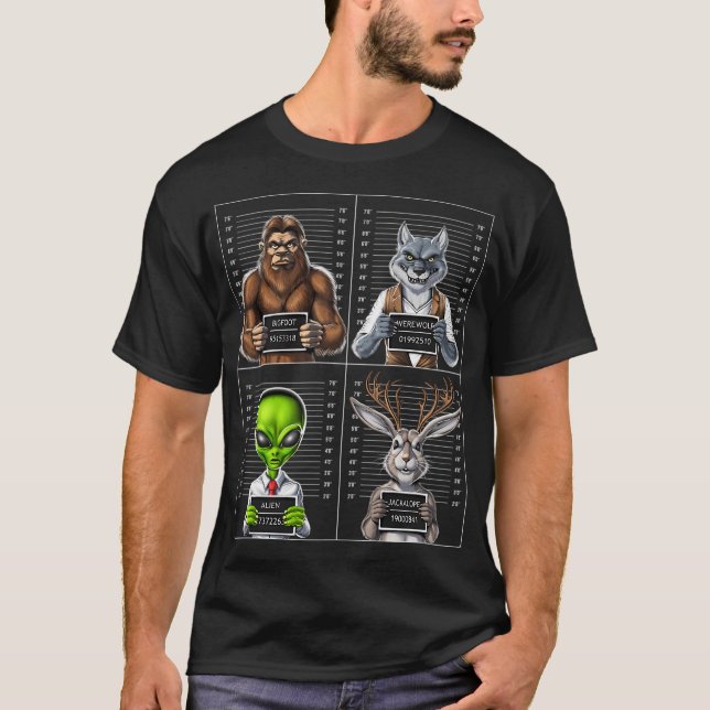 Kryptiden-Mugshot T-Shirt (Vorderseite)