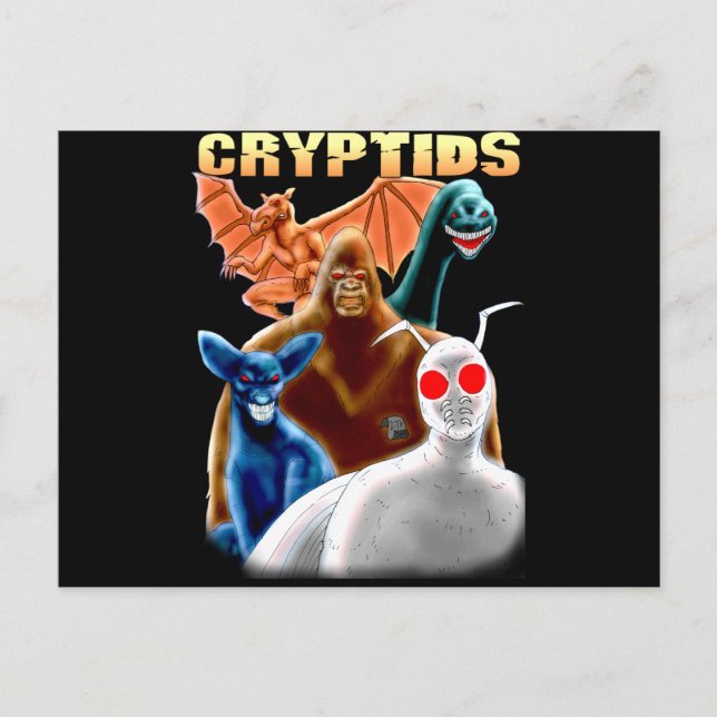Kryptiden Postkarte (Vorderseite)