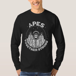 Krypto-Affen zusammen starke Ape zum Mond T-Shirt