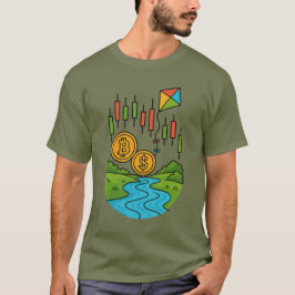 Krypto-Aktienhandel Fließender Fluss T-Shirt