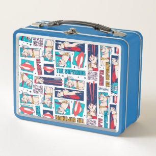 Krypto Comic Panel Muster Metall Brotdose