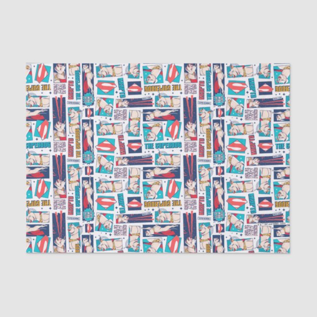 Krypto Comic Panel Muster Seidenpapier (Vorderseite)