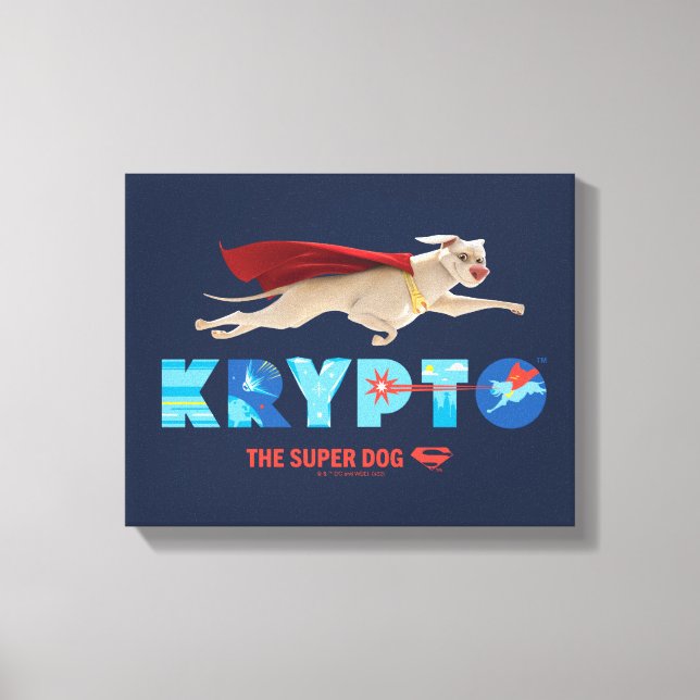 Krypto Der Super-Hund Leinwanddruck (Vorderseite)