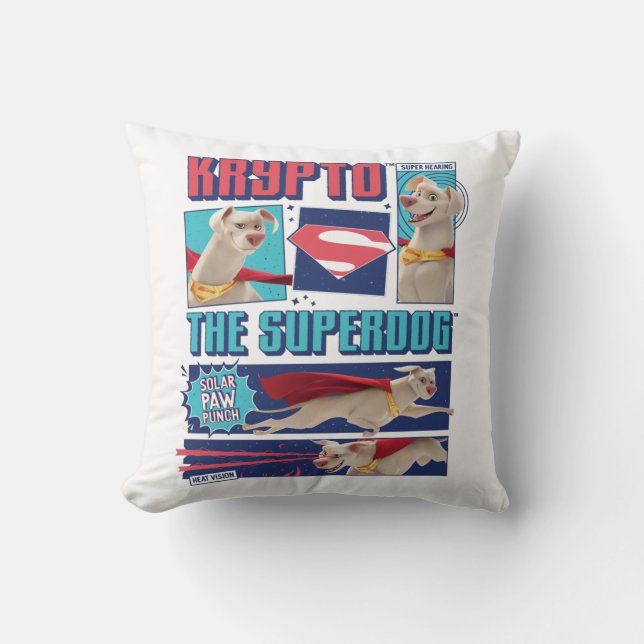 Krypto Die Super-Dog-Comic-Panels Kissen (Vorderseite)