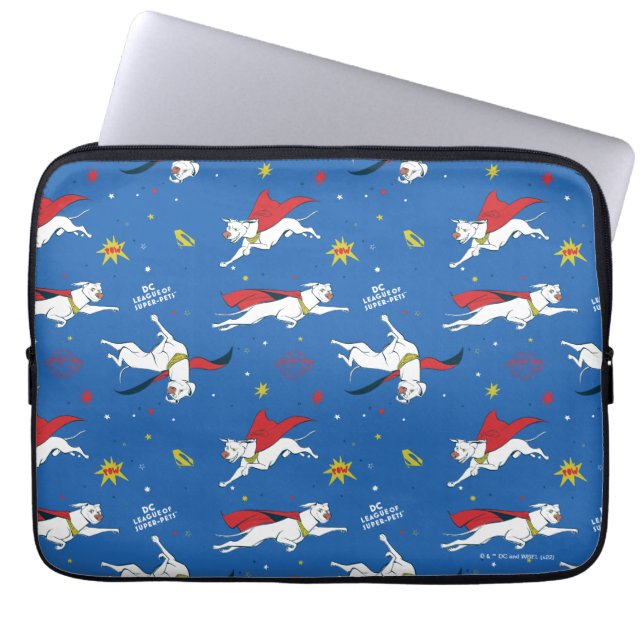 Krypto Flying Pattern Laptopschutzhülle (Vorderseite)