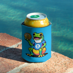 Krypto Frog - Funny Pixel Art Digital Währung Dosenkühler