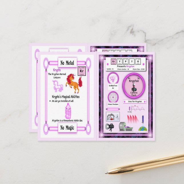 Krypto - Krypton Horn Carte de jeu Unicorn (Devant/Arrière en situation)