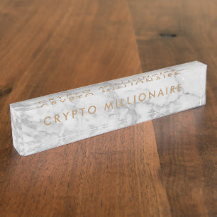 Krypto-Millionär Unternehmer NFT Namensplakette