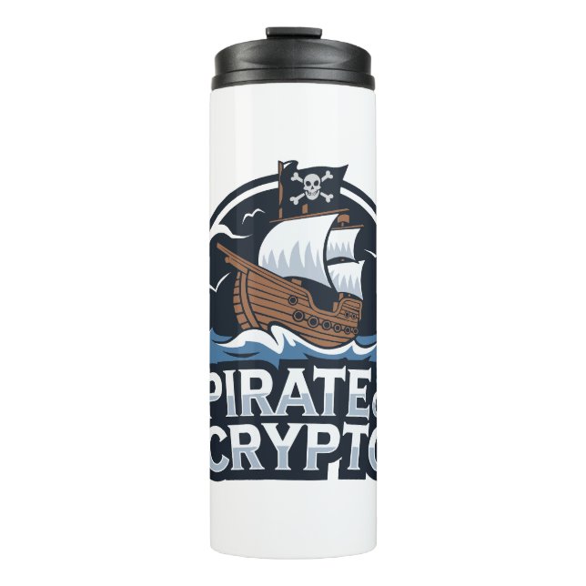 Krypto-Pirat Thermosbecher (Vorderseite)