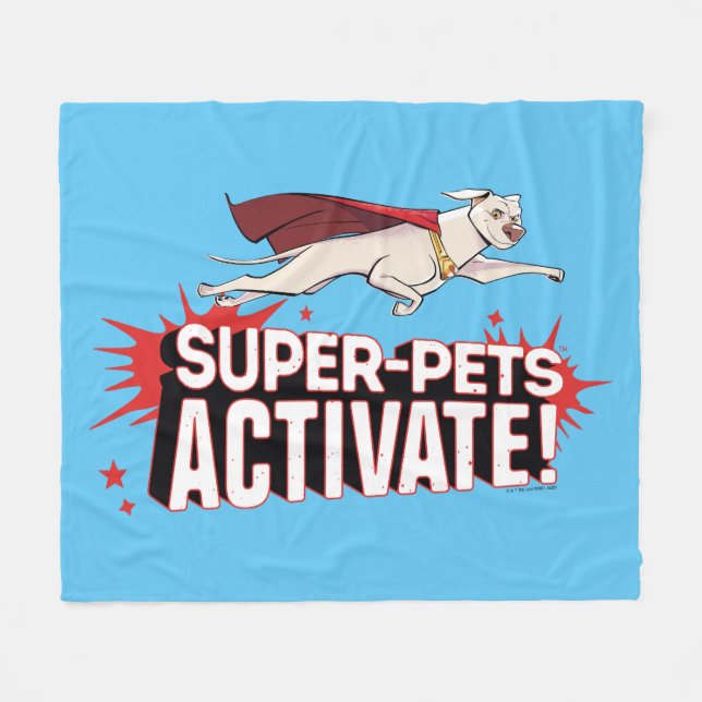 Krypto: Super-Pets aktivieren! Fleecedecke (Vorderseite (Horizontal))