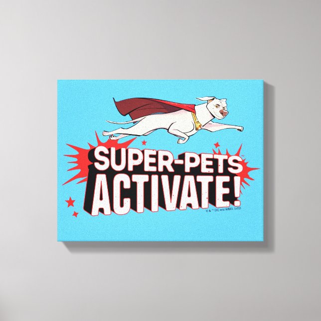 Krypto: Super-Pets aktivieren! Leinwanddruck (Vorderseite)