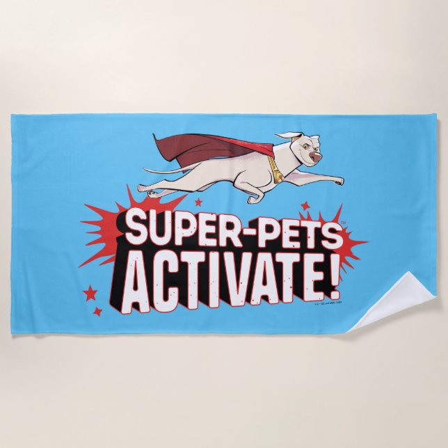 Krypto: Super-Pets aktivieren! Strandtuch (Vorderseite)