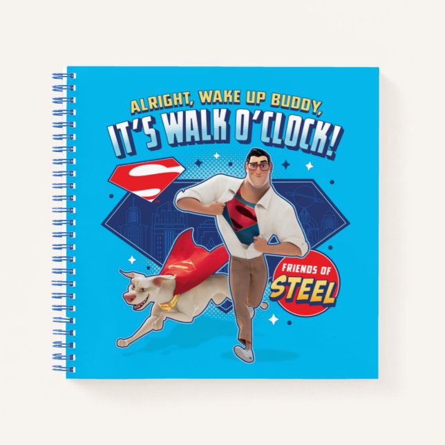 Krypto & Superman - Es ist Walk O'Clock! Notizbuch (Vorderseite)